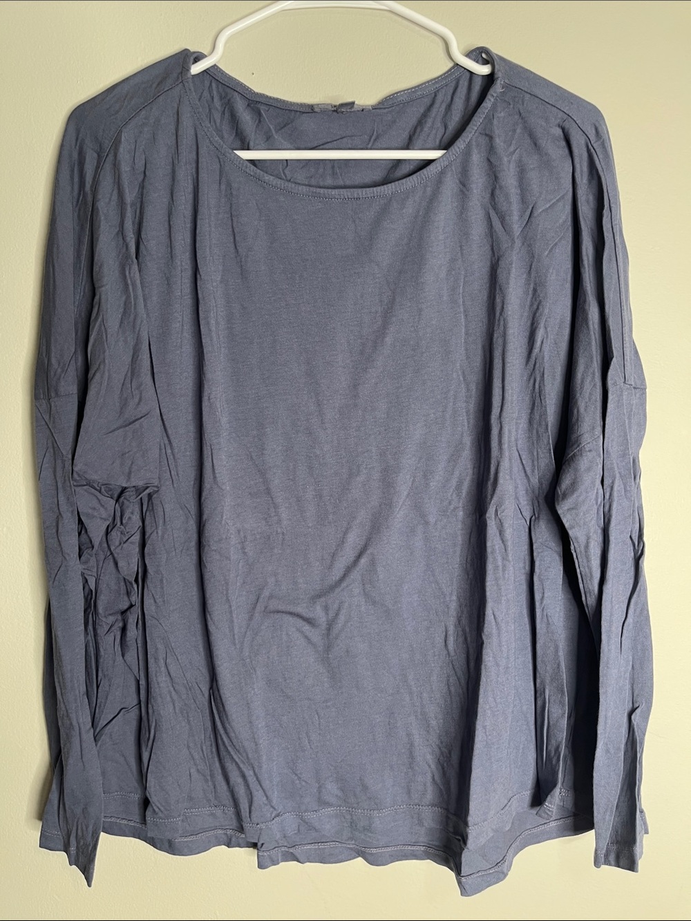 Long Sleeve Women's Tee in Slate Blue